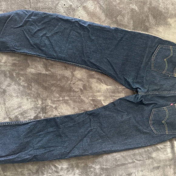 LEVI’s 513 Vintage 90s Grunge Dark Wash Jeans 34 x 32 - Picture 3 of 4